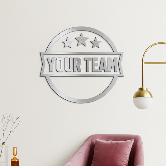 Your Favorite Teams Logo – Gift for Sports Fans & Clubs Metal Wall Art