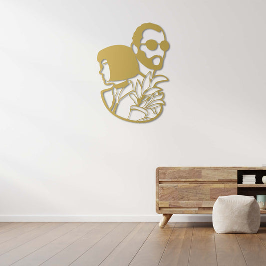 Duos Silhouette Metal Wall Art | Modern Artistic Decor