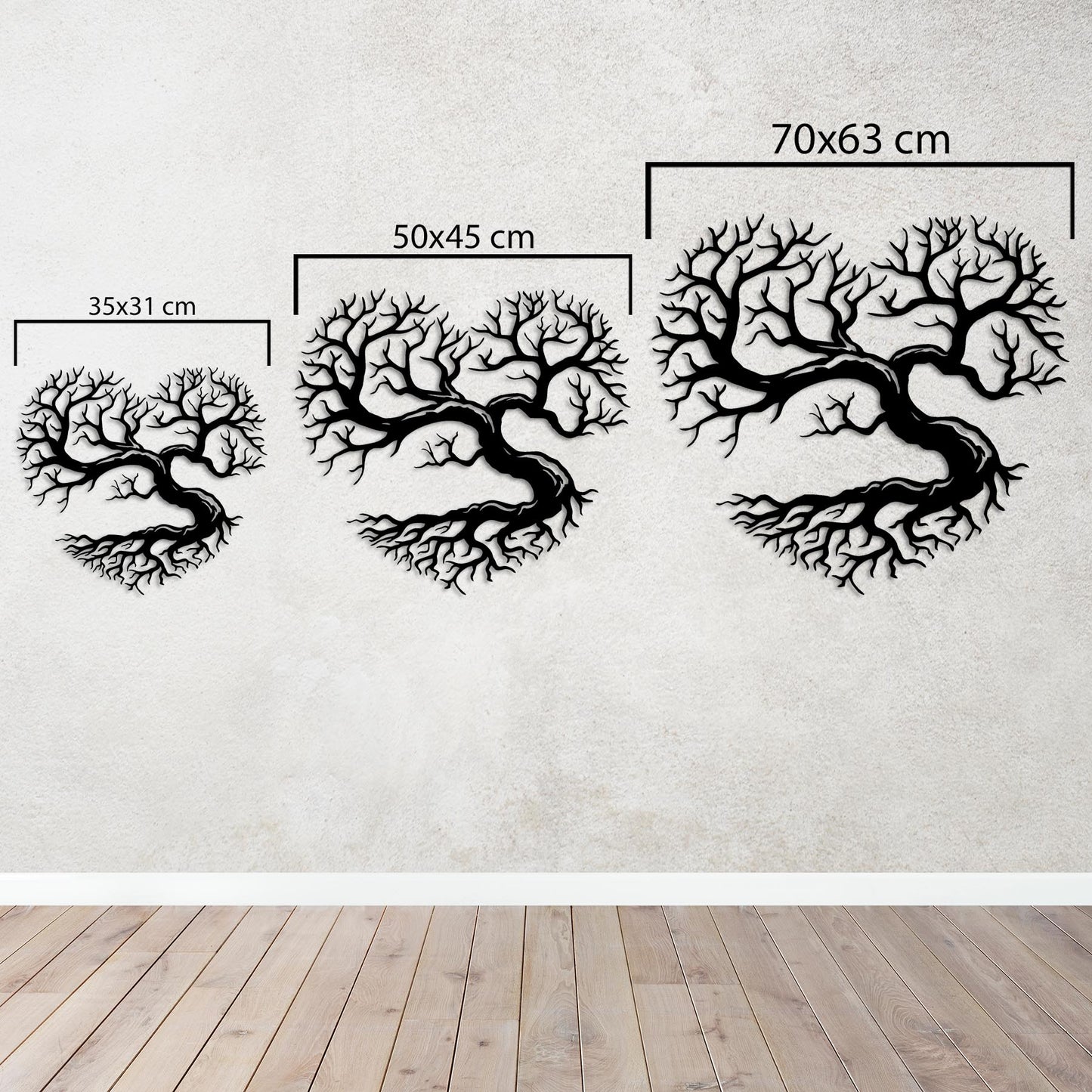 Heartroot Tree Metal Wall Decor | Symbolic Nature-Inspired Sculpture