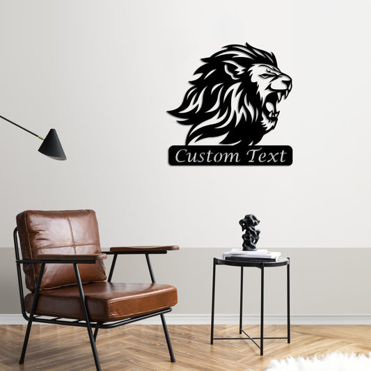 Majestic Lion Metal Wall Decor | Regal Animal-Inspired Sculpture