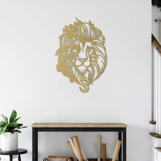 Majestic Lion Spirit Wall Sculpture | Noble Animal Decor