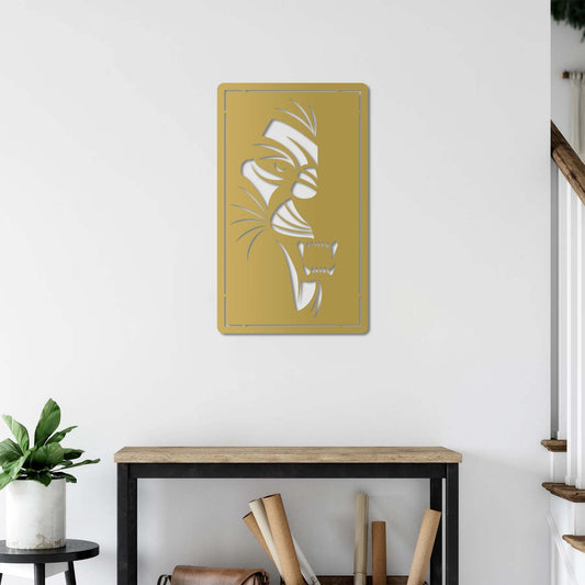 King’s Stare | Intense Lion Gaze Metal Wall Sculpture