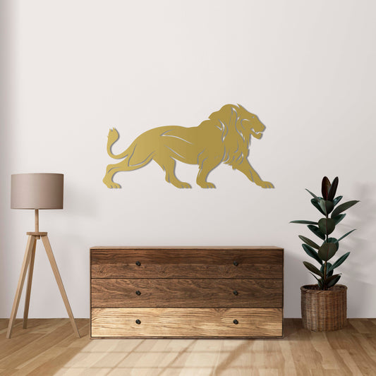 Heart of the King | Regal Lion Metal Wall Sculpture