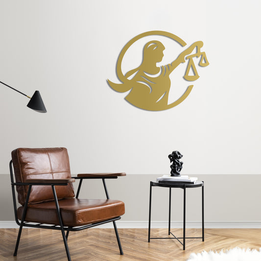 Echo of Justice Metal Wall Decor | Inspirational Legal Art Sculpture
