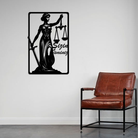 Blade of Justice Metal Wall Decor | Symbolic Legal Power Sculpture