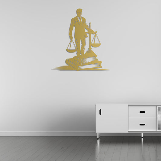 Justice Personified Metal Wall Decor | Iconic Legal Symbol Sculpture