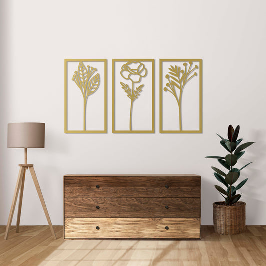 Blossom of Spring Metal Wall Decor | Elegant Floral Wall Sculpture