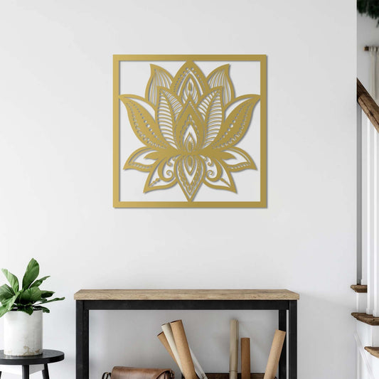 Tranquil Lotus Metal Wall Decor | Peaceful Floral-Inspired Sculpture