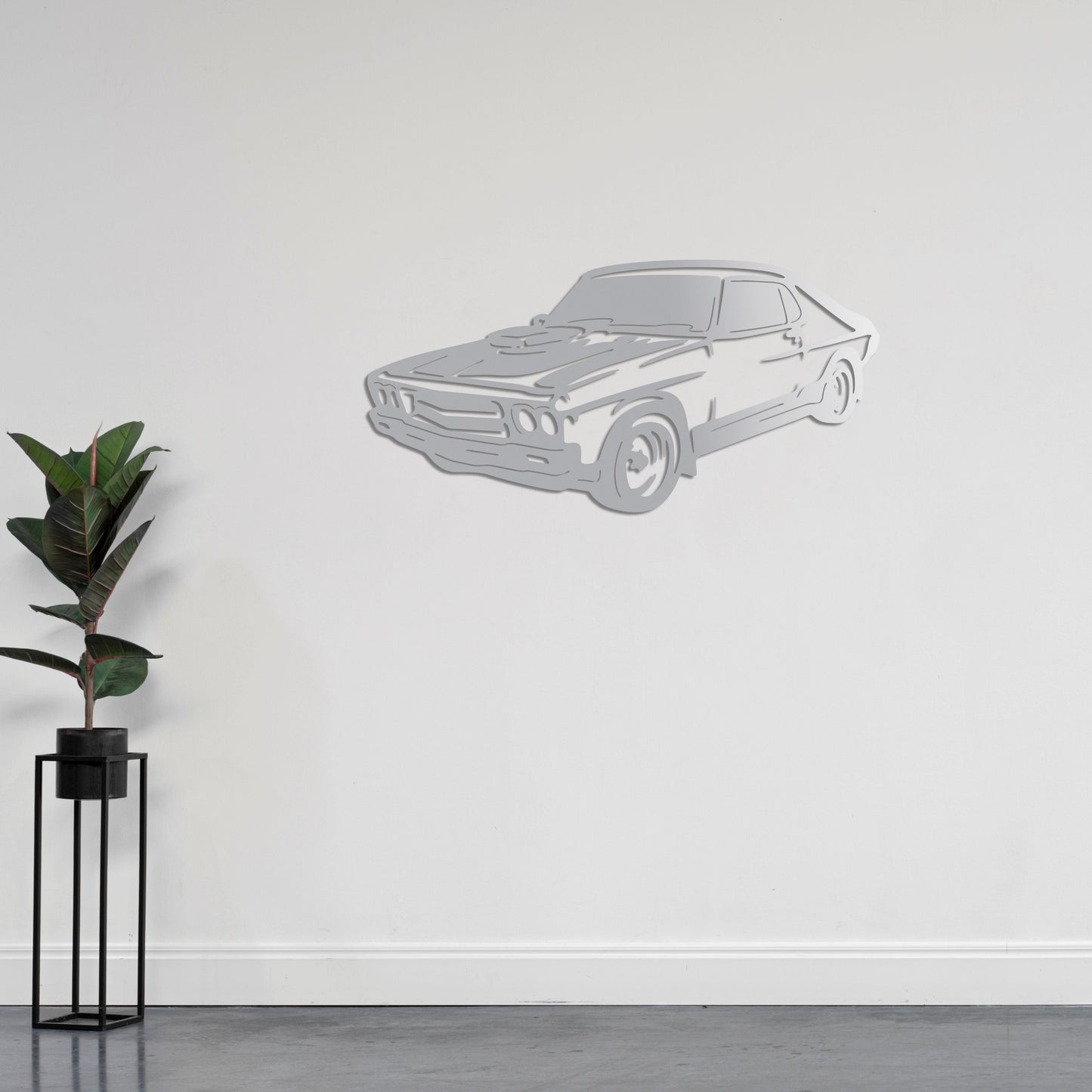 Handcrafted classic car wall art ideal for automotive enthusiasts