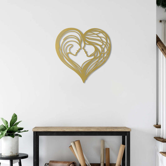 Bound by Love Metal Wall Decor | Elegant Romantic Heart Sculpture