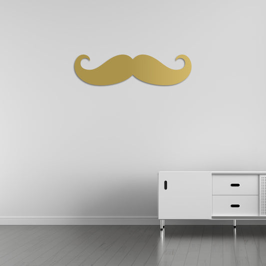 Vintage Stache Metal Wall Decor | Timeless Grooming Art Piece