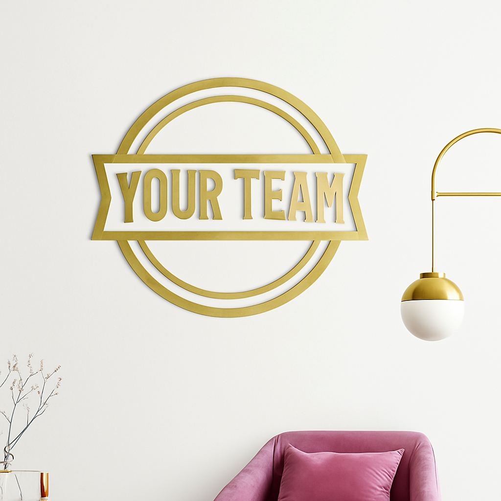 Your Favorite Teams Logo – Gift for Sports Fans & Clubs Metal Wall Art