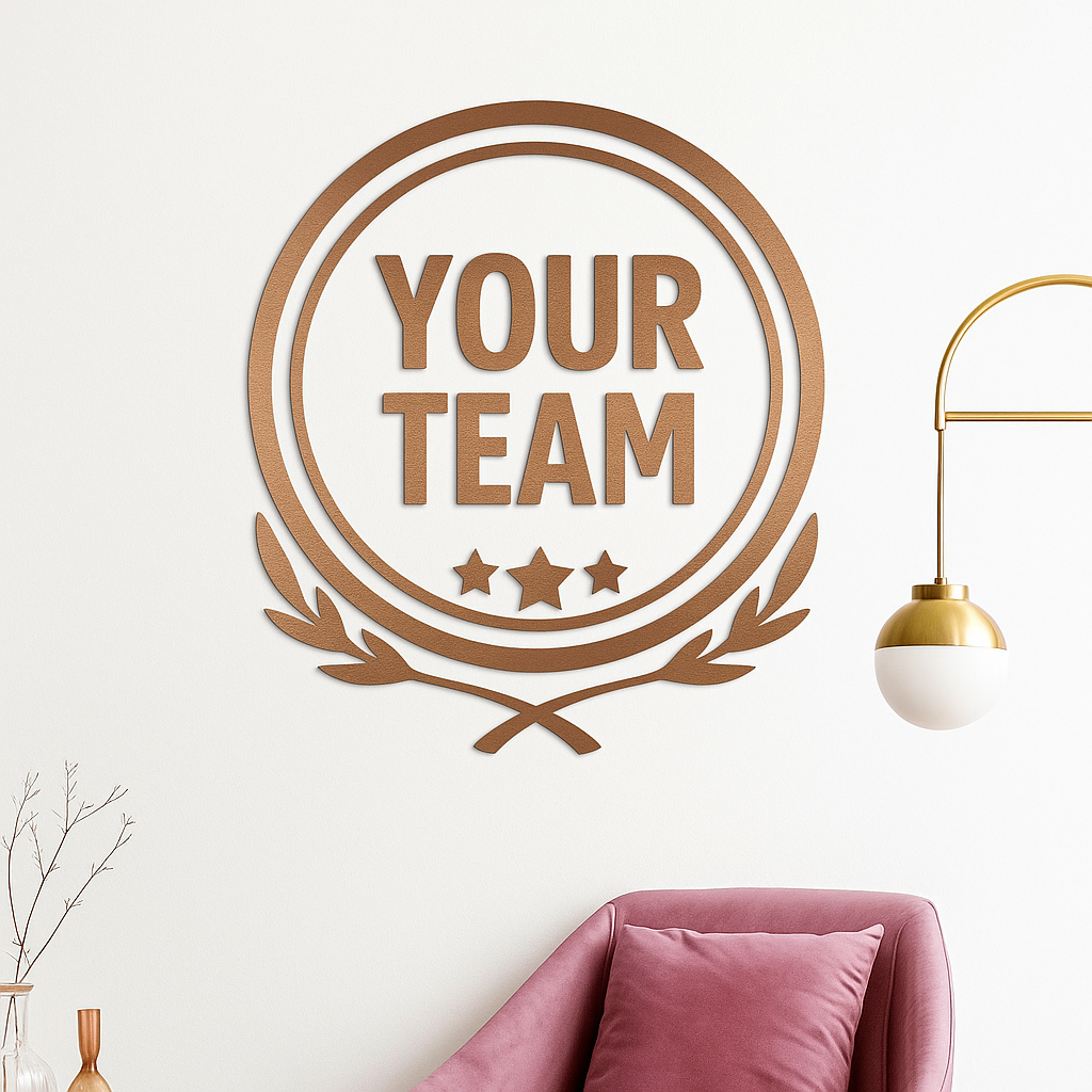 Your Favorite Teams Logo – Gift for Sports Fans & Clubs Metal Wall Art