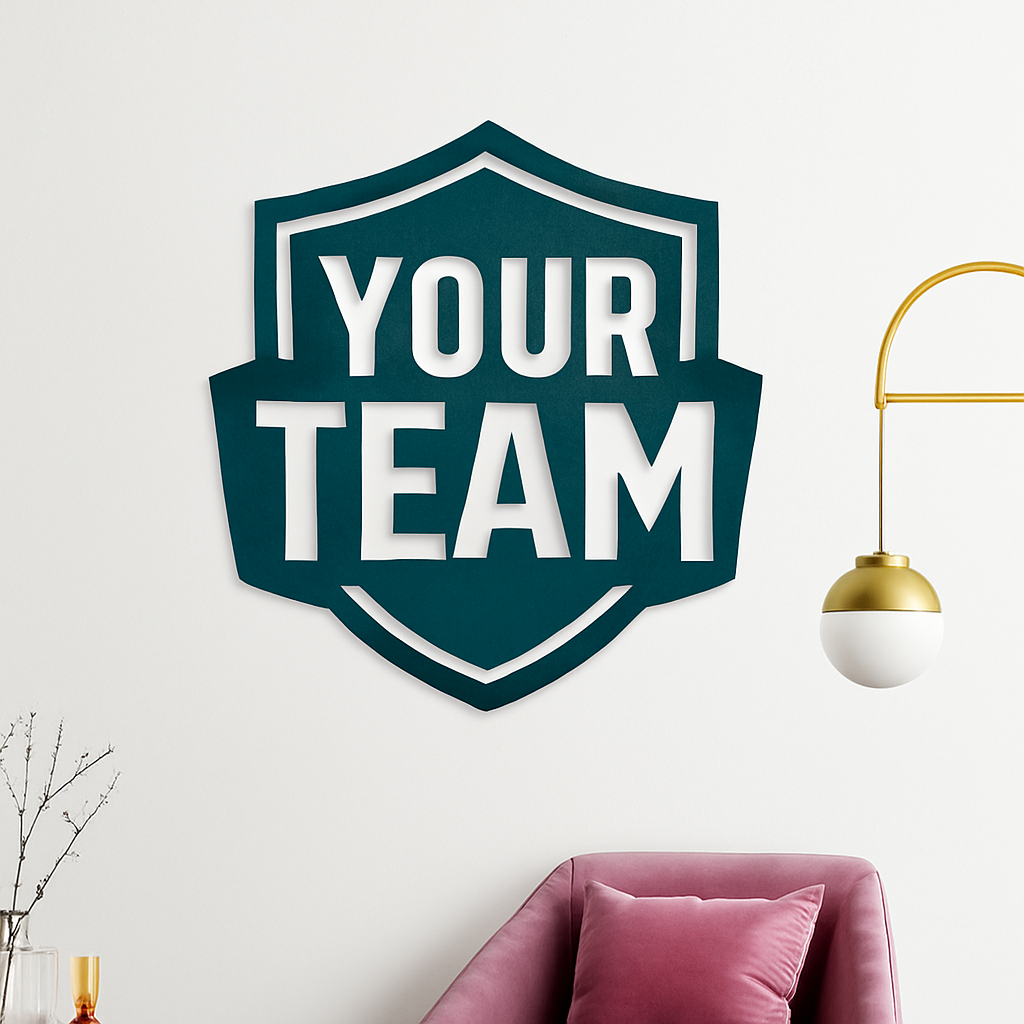 Your Favorite Teams Logo – Gift for Sports Fans & Clubs Metal Wall Art