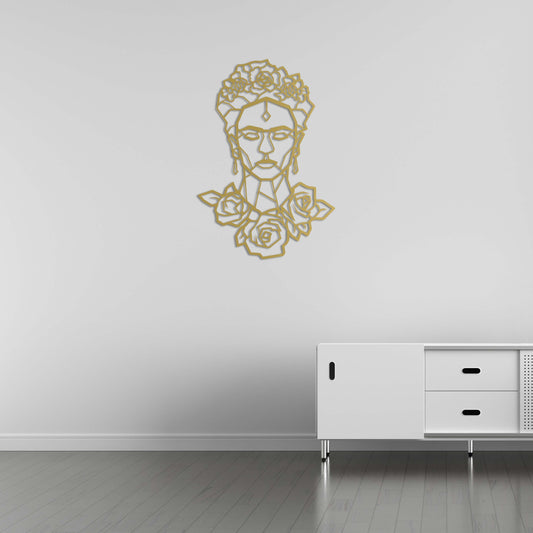 Floral Icon | Frida Kahlo-Inspired Metal Wall Sculpture