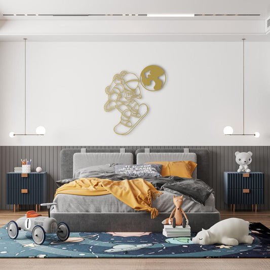 Starlight Skater Metal Wall Decor | Space & Skate Fusion Art