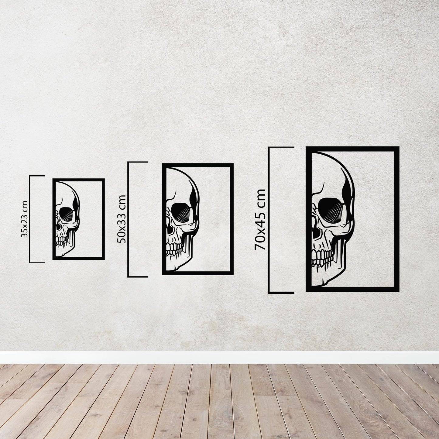 "The Edge of Darkness" – Half Skull Gothic Metal Wall Sculpture