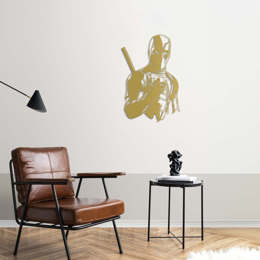 Deadpool Superhero Metal Wall Decor | Comic-Inspired Wall Sculpture