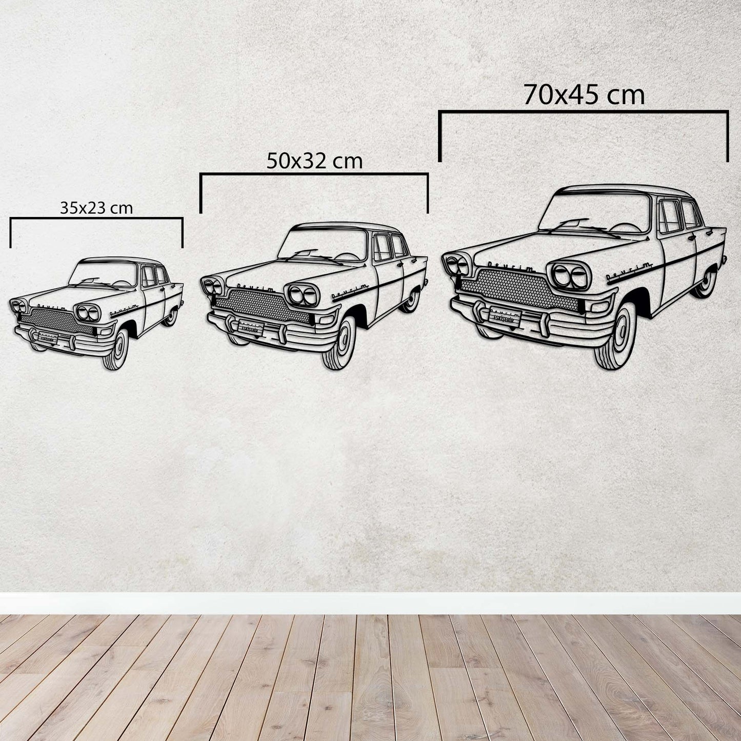 Devrim Icon: Turkish Classic Car Metal Wall Sculpture