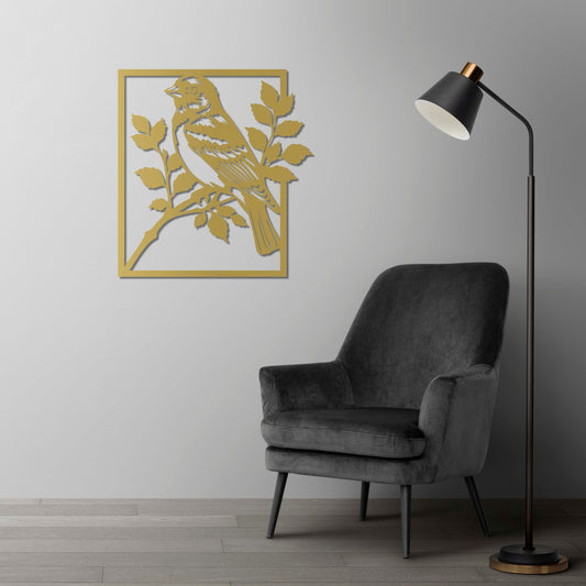 Melody in Stillness Metal Wall Decor | Tranquil Bird-Inspired Sculpture