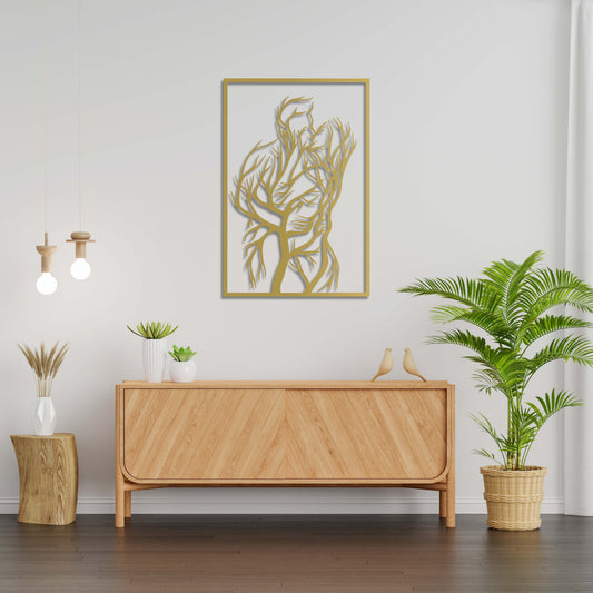 Union With Nature Metal Wall Decor | Symbolic Nature & Love Inspiring Sculpture