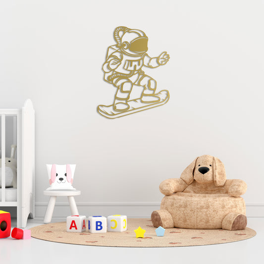 Intergalactic Skater Metal Wall Decor | Youthful Space Art