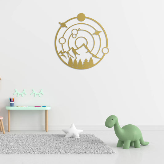 Dancing Through the Cosmos Metal Wall Decor | Celestial Art Sculpture