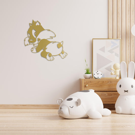 Curious Explorer Metal Wall Decor | Whimsical Childhood Sculpture