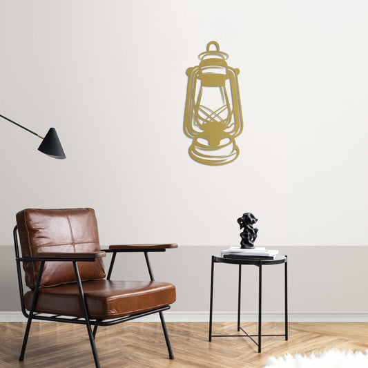 Glow of Memories | Vintage Lantern Metal Wall Accent