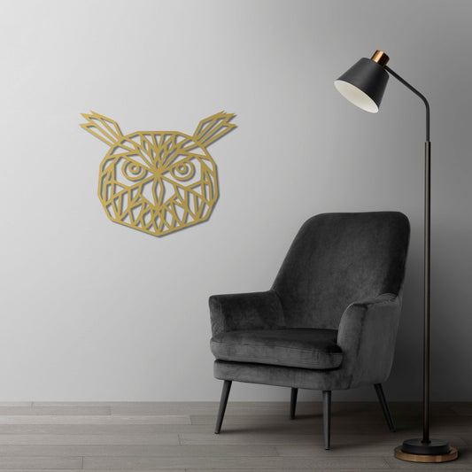 Wise Owl Night Watcher Metal Wall Decor | Mystical Wildlife Sculpture
