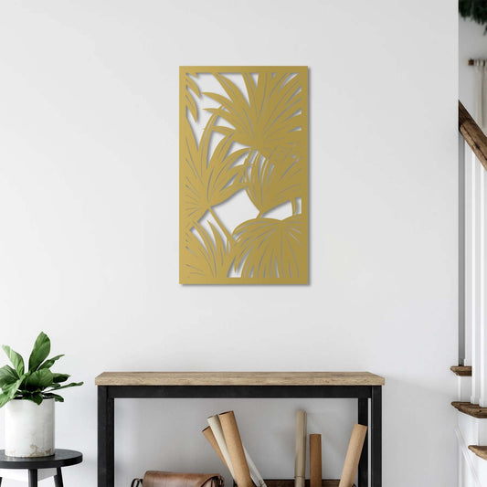 Enchanted Forest Leaf Metal Wall Decor | Elegant Nature-Inspired Sculpture