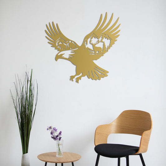 Ruler of the Sky Metal Wall Art | Majestic Eagle-Inspired Decor