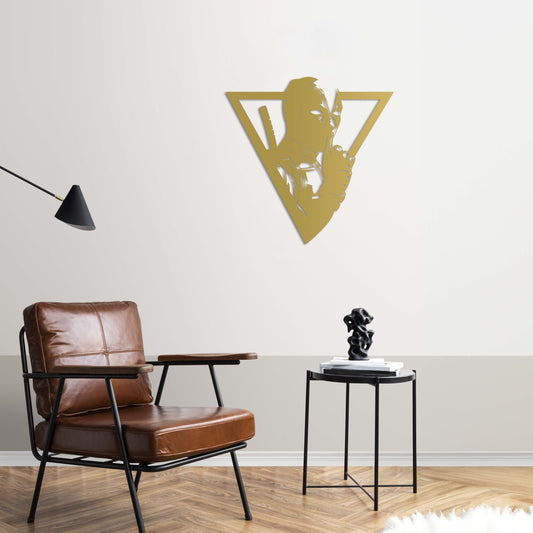 Deadpool Shadow Silhouette Metal Wall Art | Bold Comic-Inspired Decor