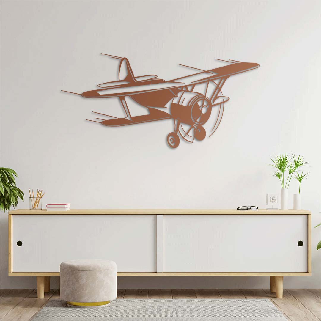 Speed in Silence | Modern Aircraft Metal Wall Sculpture
