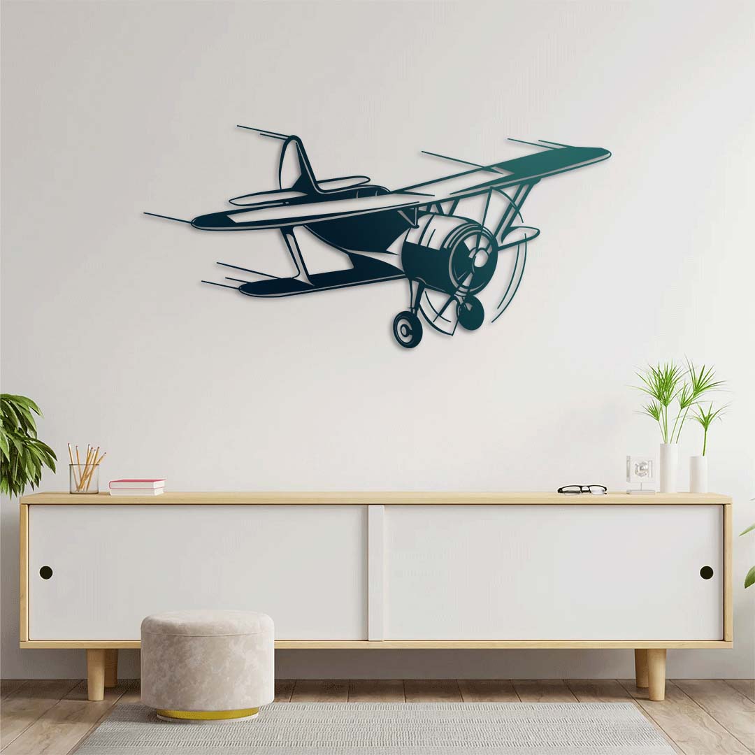 Speed in Silence | Modern Aircraft Metal Wall Sculpture