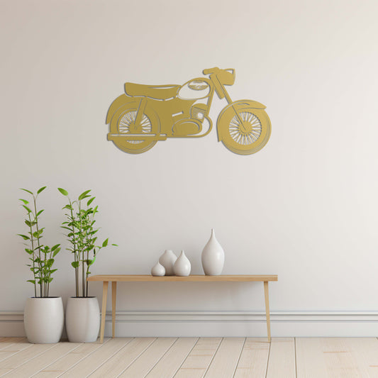 Legend on Two Wheels | Vintage Jawa Motorcycle Metal Wall Decor
