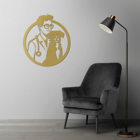 Faithful Companion Metal Wall Decor | Symbolic Animal Art Sculpture