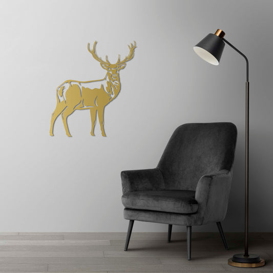 Regal Deer Metal Wall Decor | Elegant Wildlife-Inspired Sculpture
