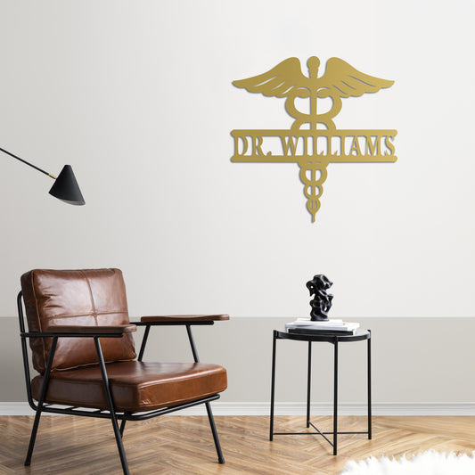 Healing Wings Metal Wall Decor | Symbolic Medical Art Sculpture