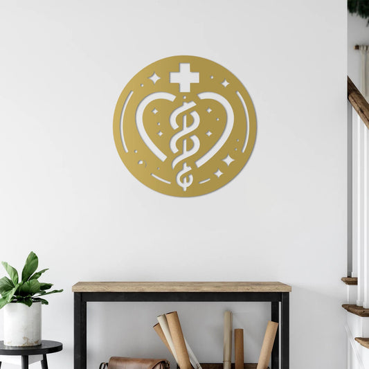 Harmony Circle Metal Wall Decor | Spiritual Wellness Art Sculpture