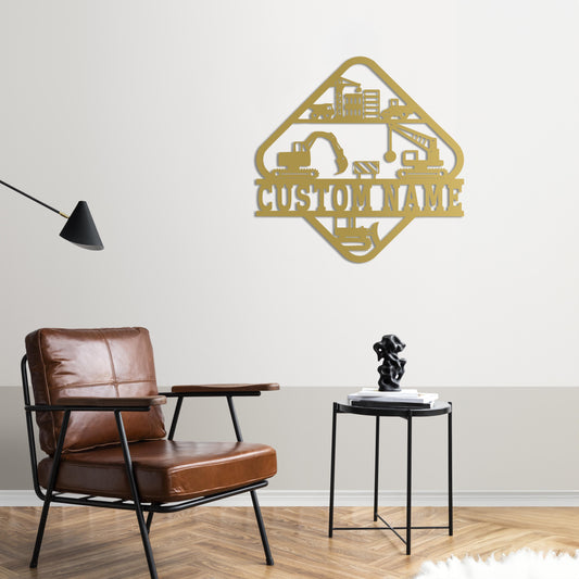 Builder’s Legacy – Personalized Metal Wall Decor | Construction Tribute Sculpture
