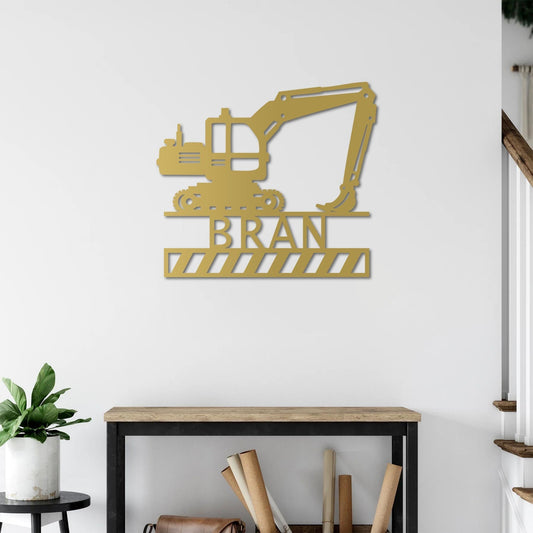 Might of the Machine – Personalized Metal Wall Decor | Construction Art Sculpture