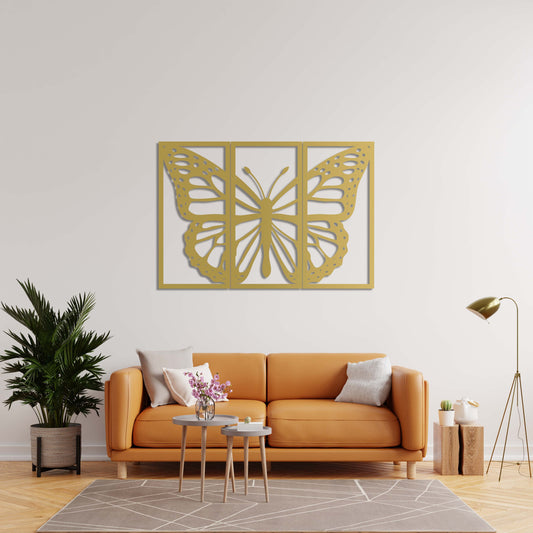Wings of Grace – 3-Piece Butterfly Metal Wall Art Set
