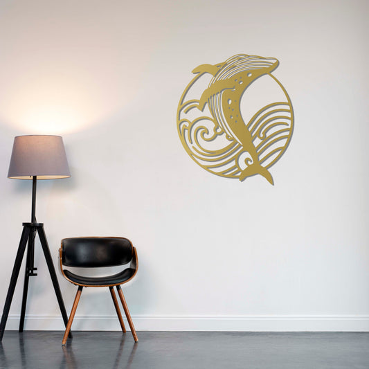 Grace of the Deep Metal Wall Decor | Serene Ocean-Inspired Sculpture