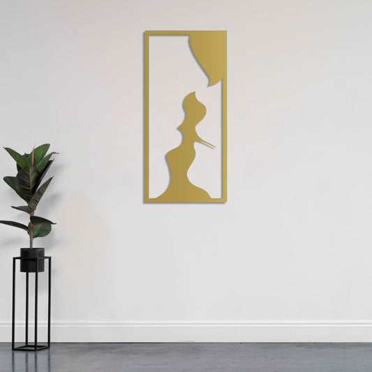 Silhouette of Love Metal Wall Decor | Elegant Romantic Art Sculpture