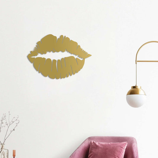 Silent Passion Kiss Metal Wall Art | Eternal Embrace Sculpture