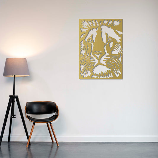 Jungle Majesty Lion Metal Wall Art | Majestic Animal Decorative Sculpture