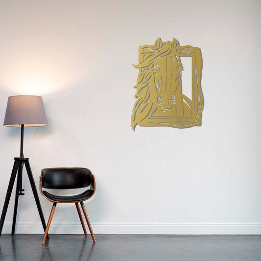 Galloping Spirit Horse Metal Wall Decor | Symbolic Animal Sculpture