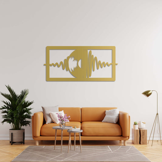 Retro Vinyl Metal Wall Decor | Artistic Music-Inspired Wall Sculpture