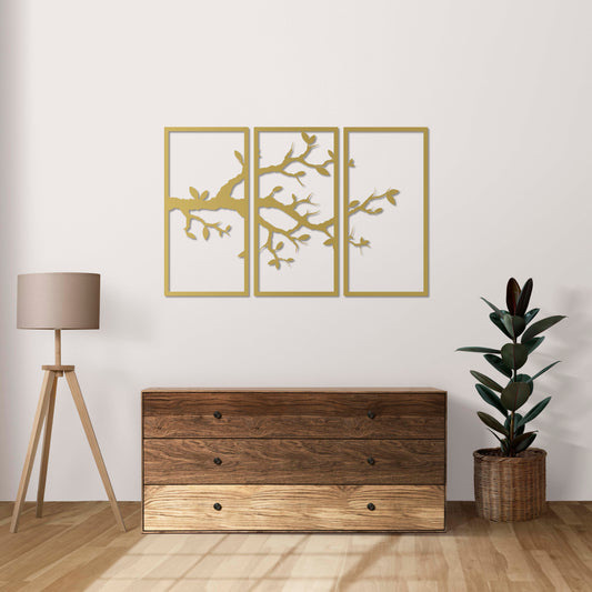 Handcrafted decorative sculpture featuring delicate nature branches